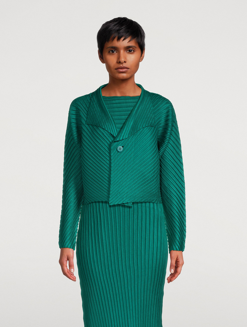 ISSEY MIYAKE Angled Pleats Cardigan | Holt Renfrew