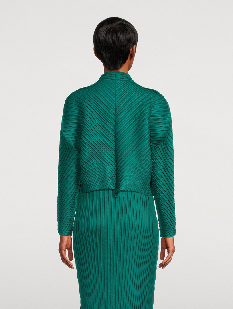 Angled Pleats Cardigan