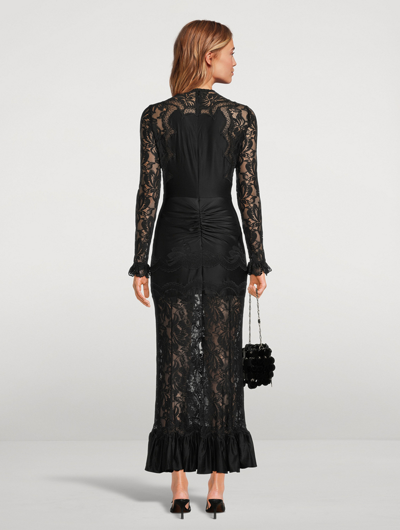 Lace maxi dress in black - Rabanne