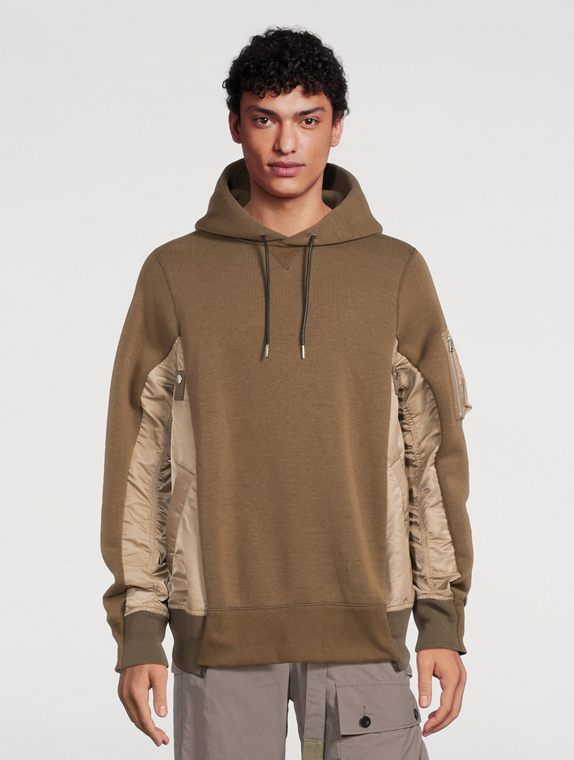 ≪超目玉☆12月≫ sacai/Sponge Sweat x Nylon Twill Hoodie パーカー