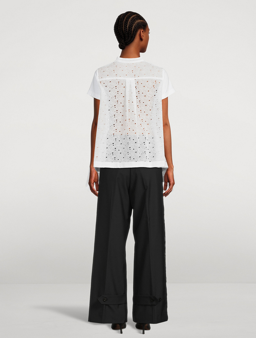 SACAI Wool-Blend Wide-Leg Pants | Holt Renfrew