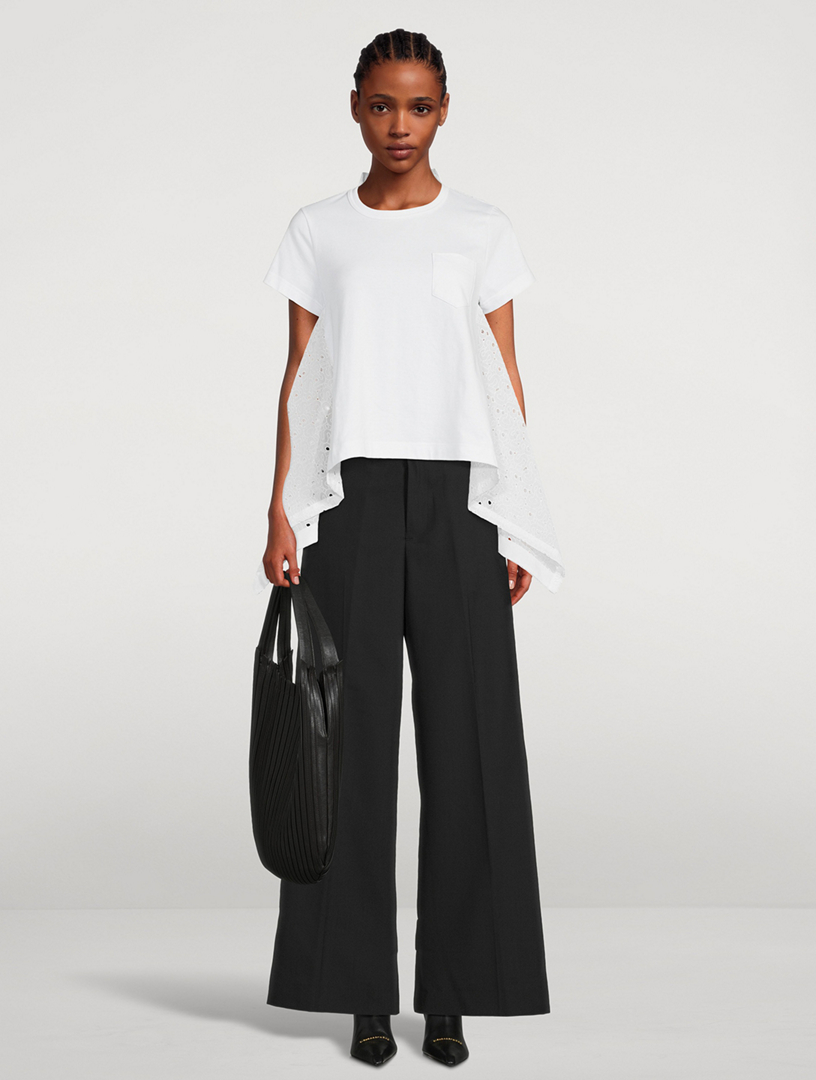 SACAI Wool-Blend Wide-Leg Pants | Holt Renfrew