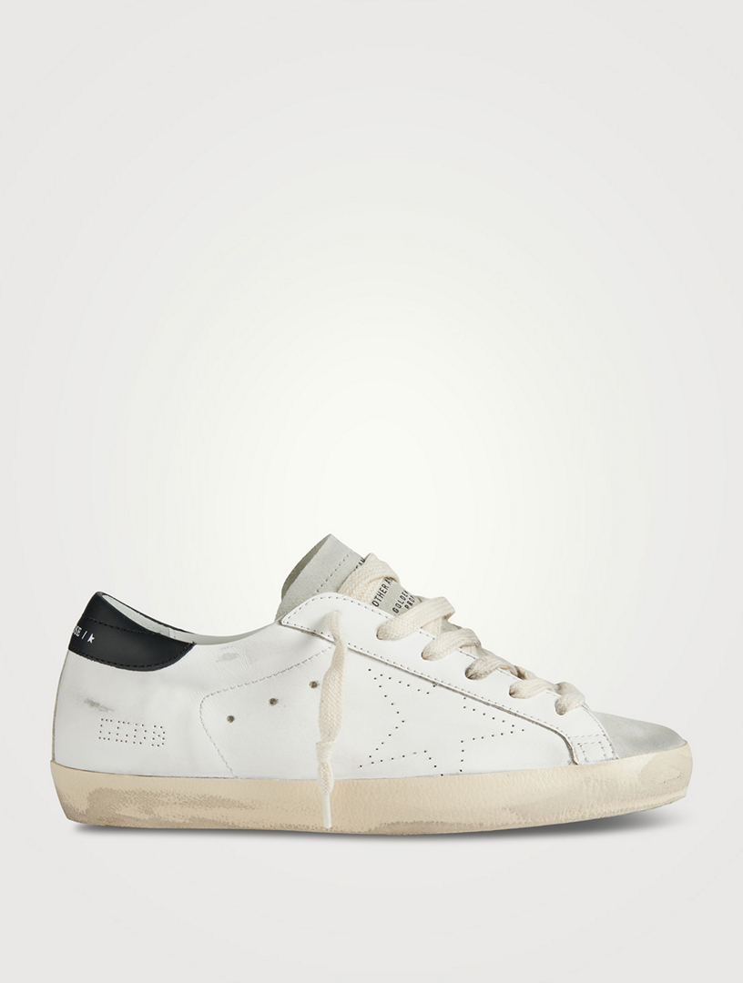 GOLDEN GOOSE Super-Star Leather Sneakers With Suede Toe | Holt Renfrew