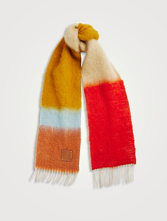 Mohair And Wool Striped Scarf