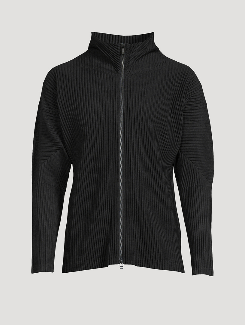 homme plisse issey miyake ジップアップジャケット Homme Plissé Issey Miyake Men's Pleated Zip Up Jacket in