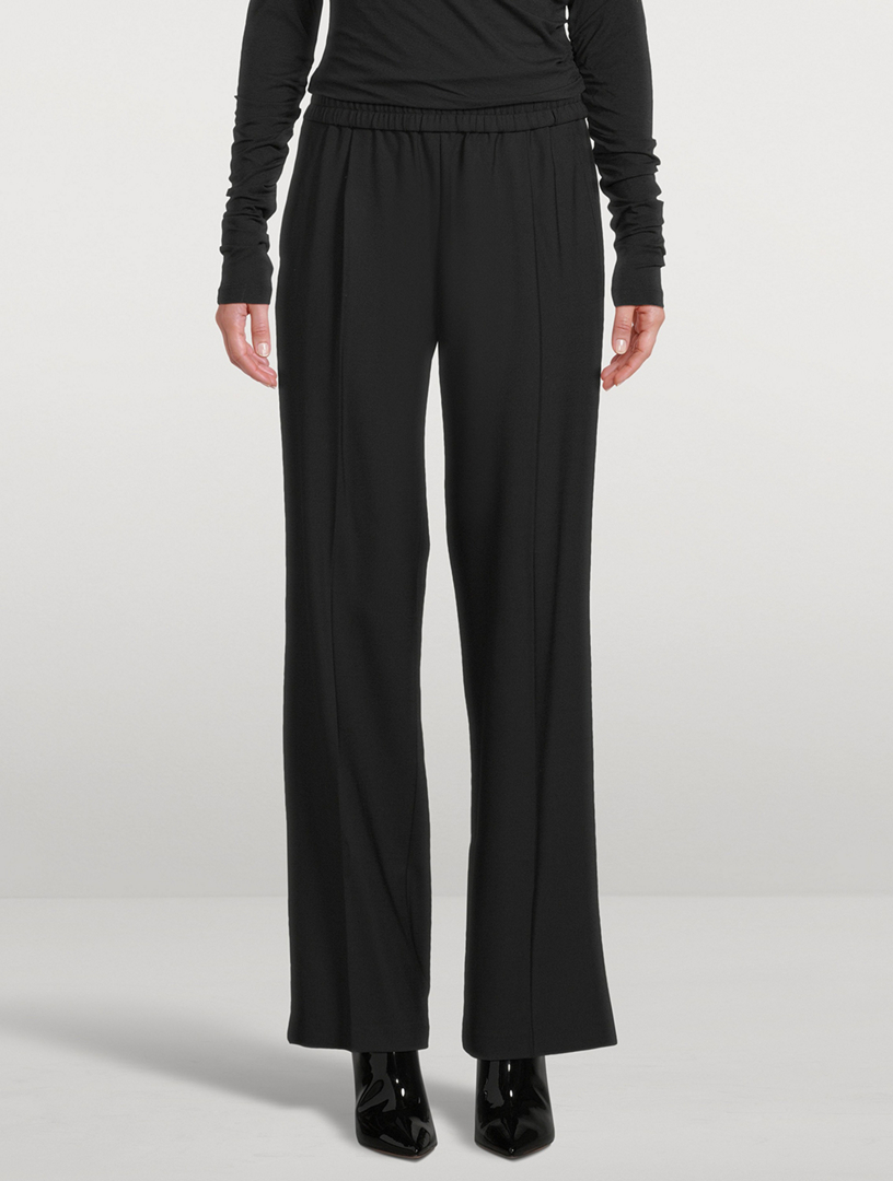 HELMUT LANG Logo-Tape Wide-Leg Trousers | Holt Renfrew