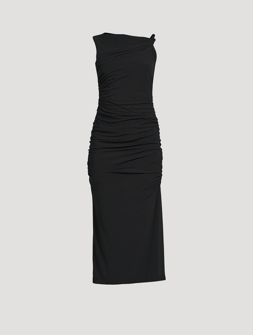 HELMUT LANG Twisted Asymmetric Maxi Dress