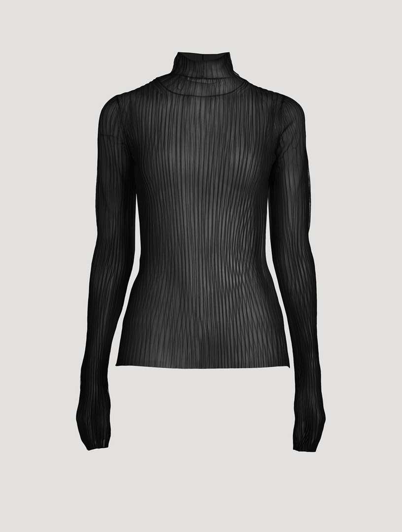 Helmut Lang Sheer Rib Turtleneck