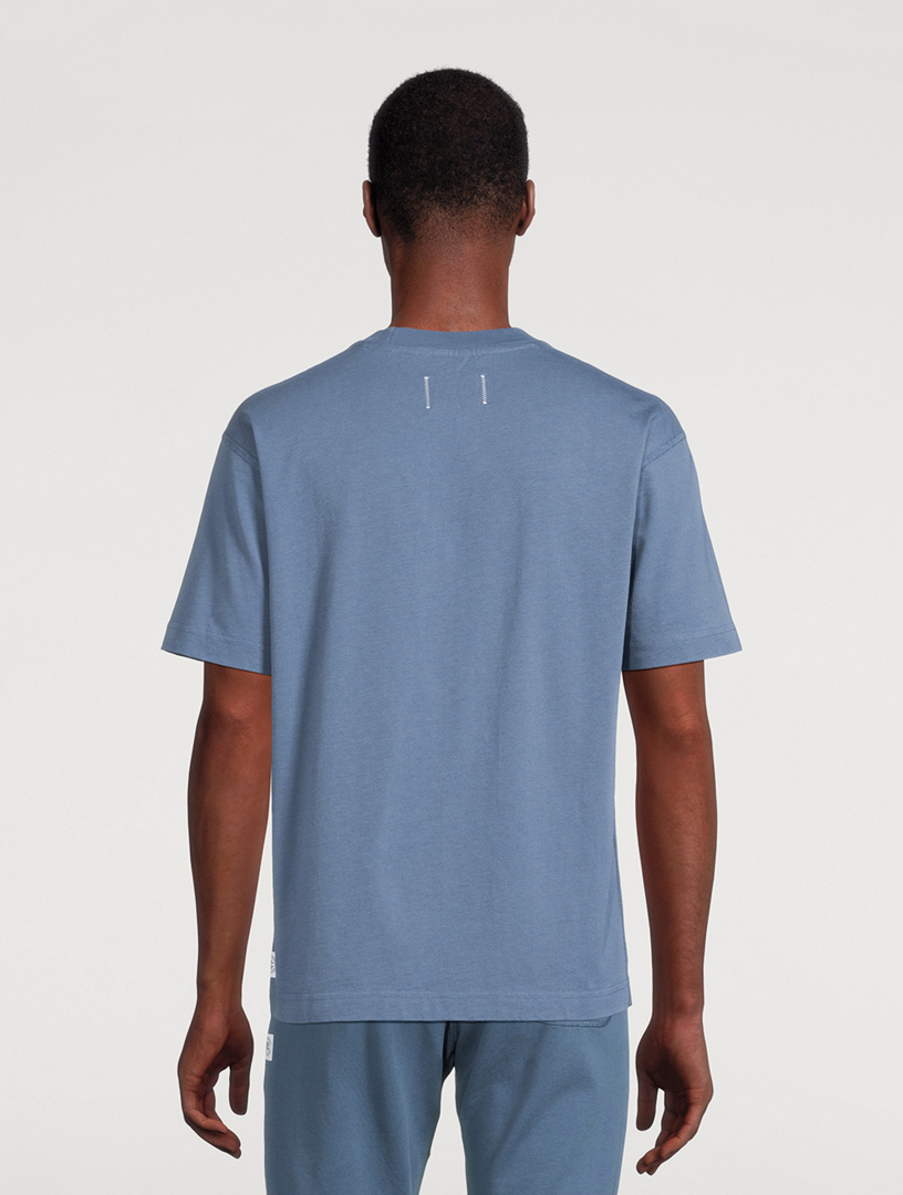REIGNING CHAMP Midweight Jersey Crewneck T-Shirt  Blue