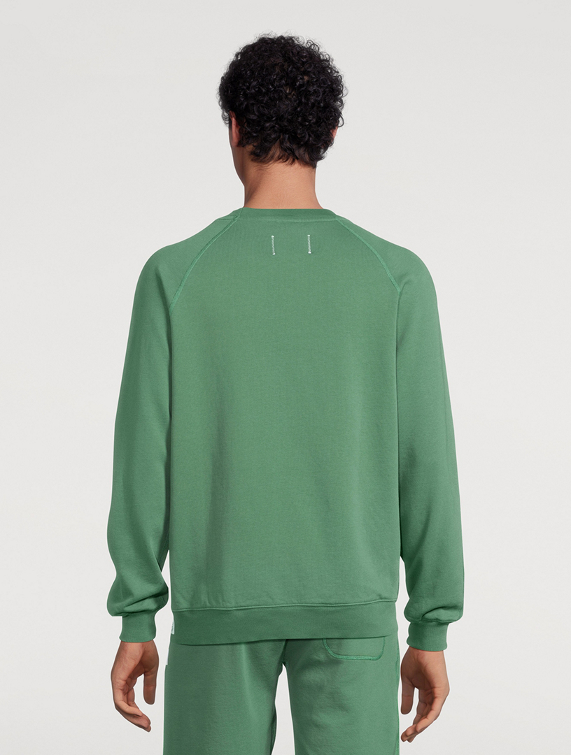 REIGNING CHAMP Lightweight Terry Classic Sweatshirt  Green