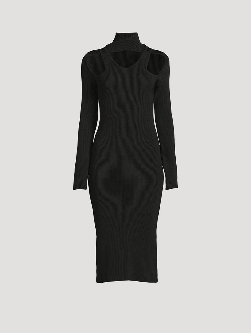 Coperni Cut Out Knit Midi Dress Holt Renfrew