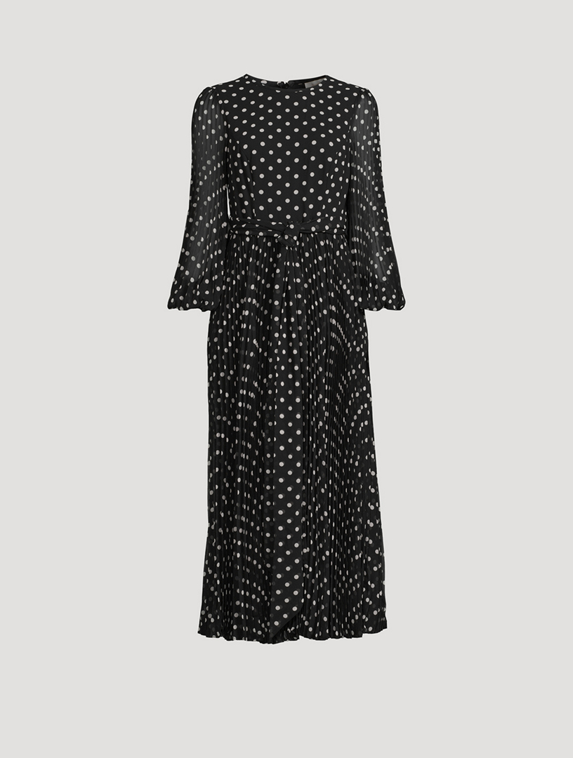 ZIMMERMANN Sunray Midi Dress In Polka Dot Print | Holt Renfrew