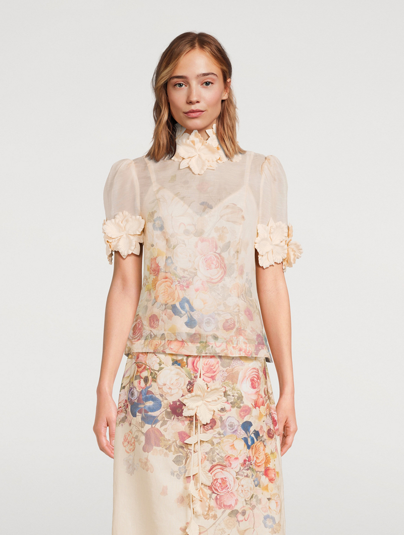 ZIMMERMANN Luminosity Liftoff T-Shirt In Floral Print | Holt Renfrew