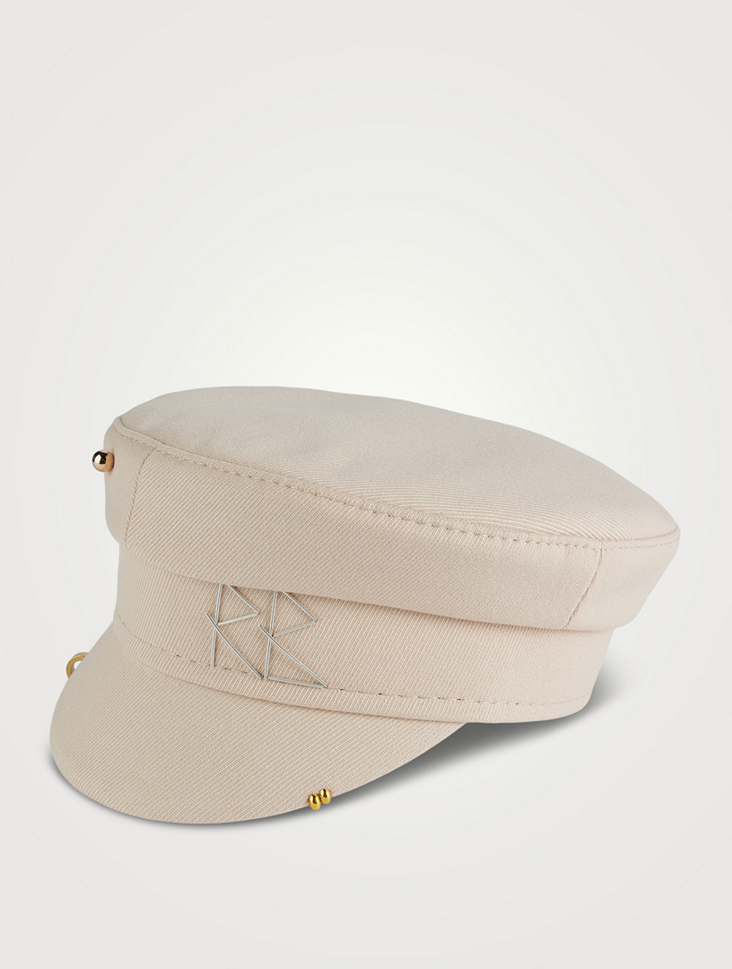 Cotton Baker Boy Cap With Piercings