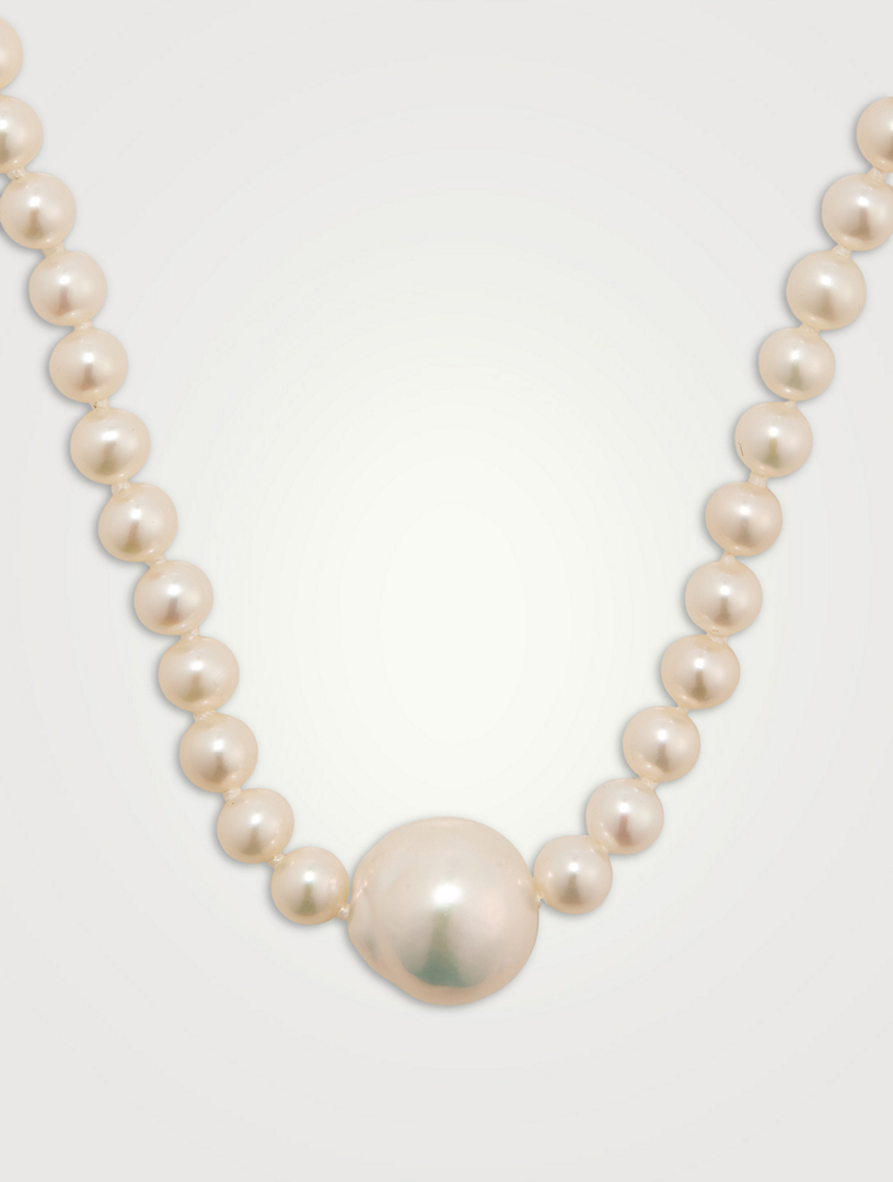 Contrast Petite Keshi Pearl Necklace – POPPY FINCH