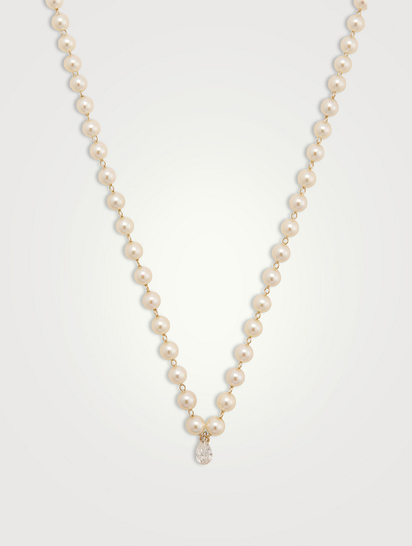 Contrast Petite Keshi Pearl Necklace – POPPY FINCH