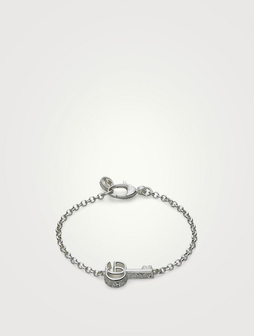 Gucci double g online bracelet silver