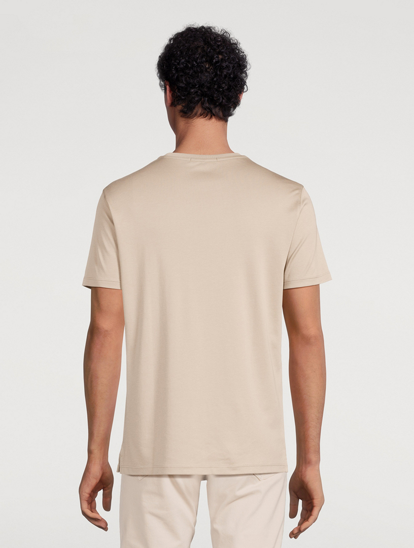 Le t-shirt coton pima luxueux manches longues, Robert Barakett