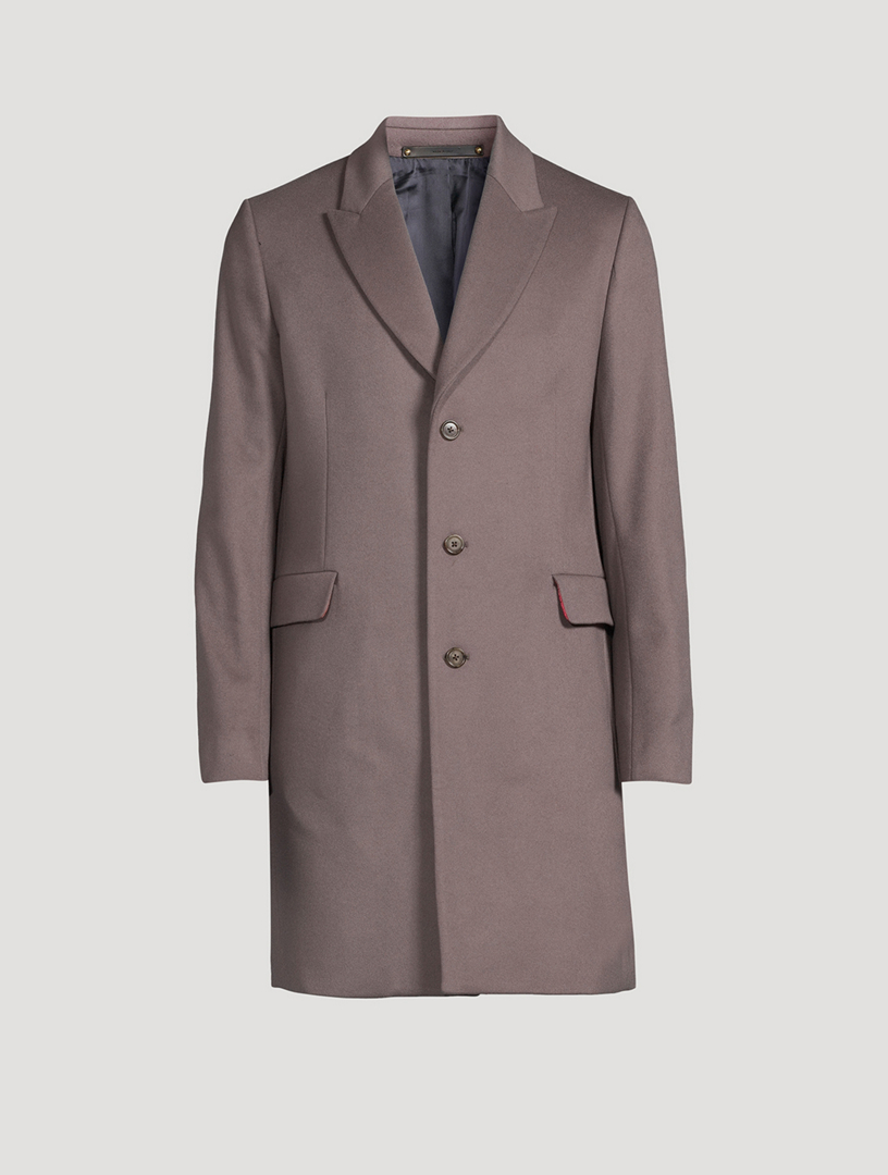 PAUL SMITH Wool and Cashmere-Blend Overcoat for Men