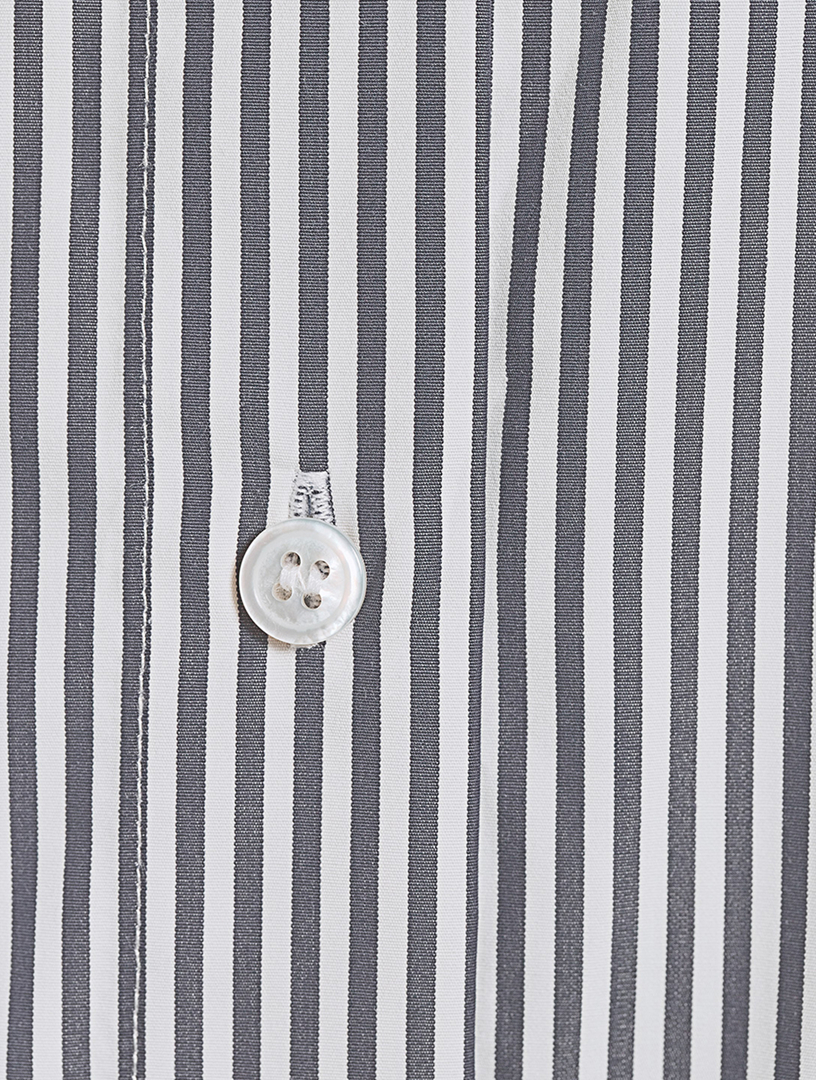 Straight-Fit Shirt Stripe Print