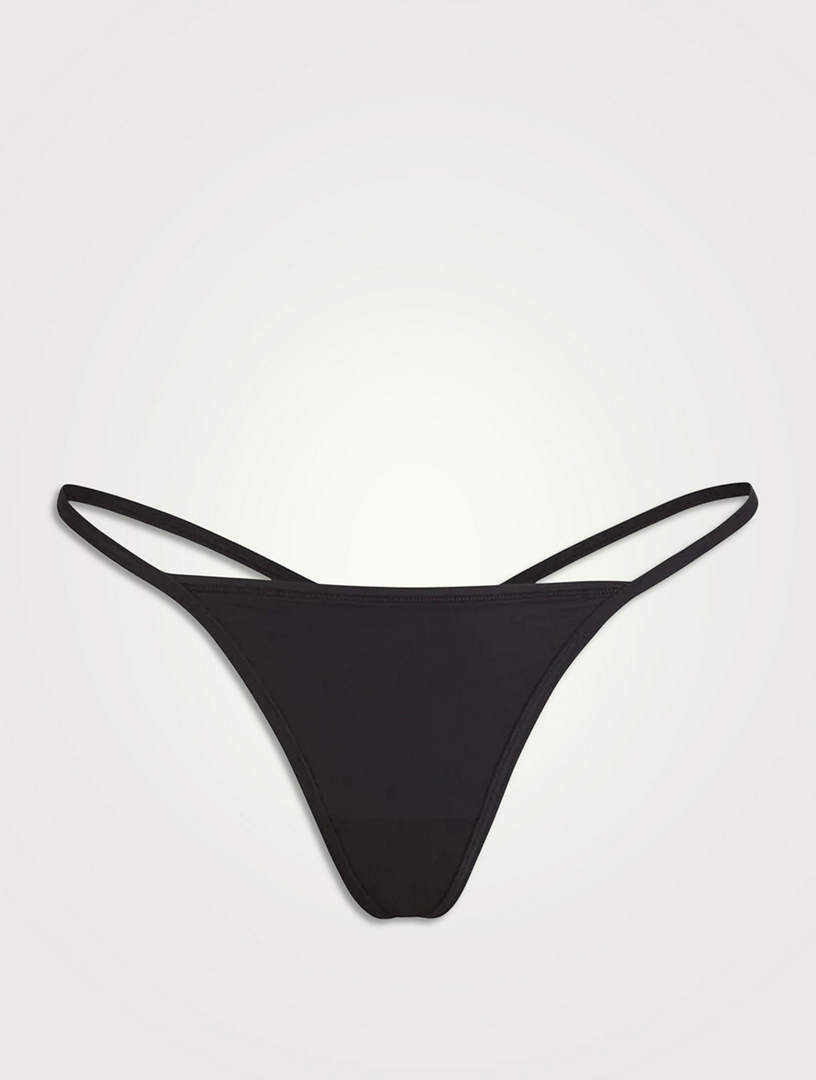 SKIMS Stretch-Cotton Rib Thong