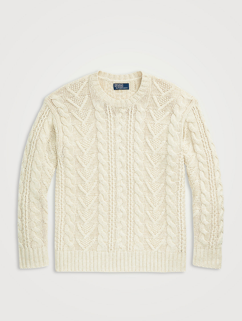 POLO RALPH LAUREN Cotton And Cashmere Fisherman Sweater | Holt Renfrew