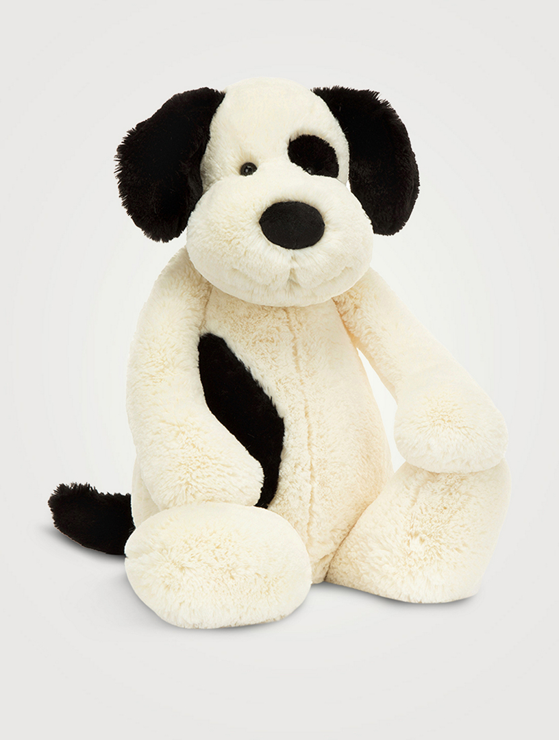 Jellycat Bashful Peluche chien noir et blanc 30 cm