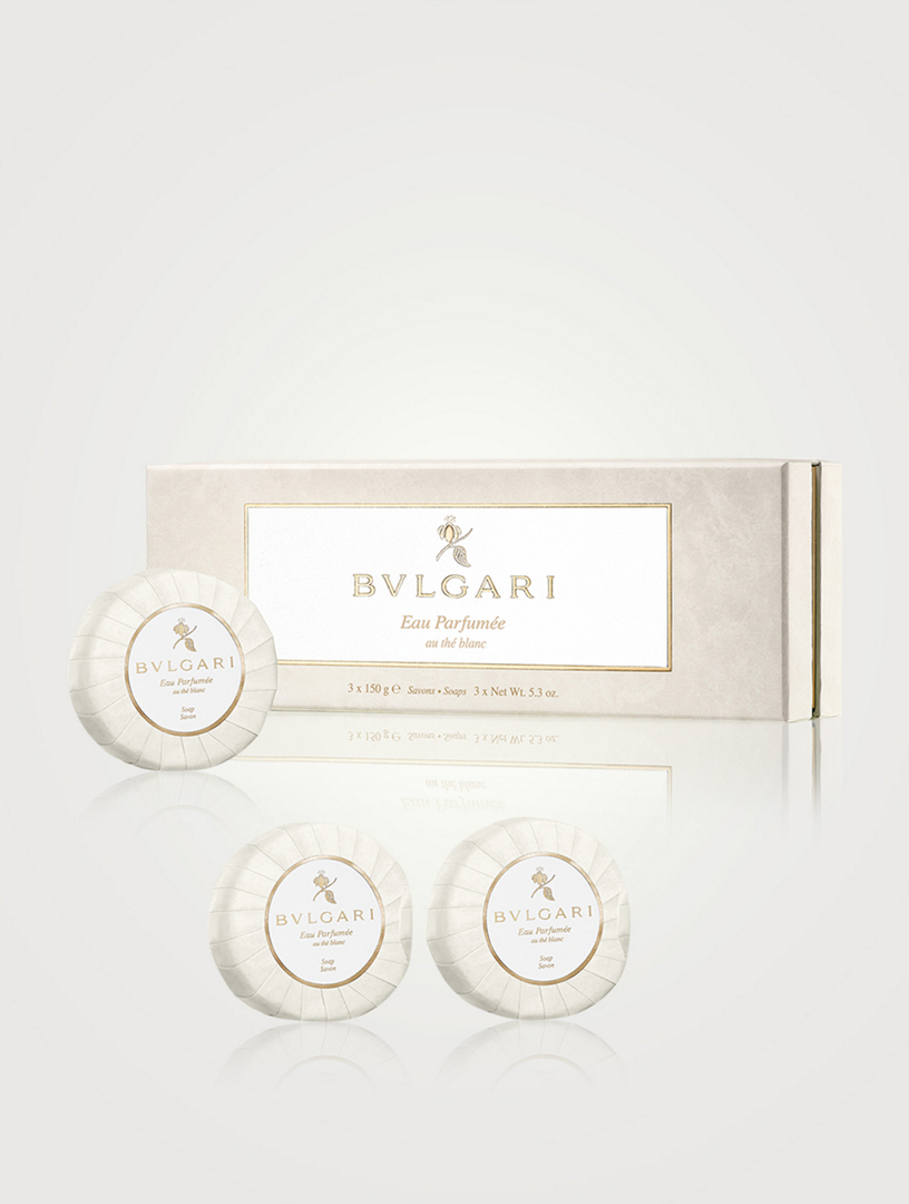 BVLGARI Eau Parfumée au Thé Blanc 3-Piece Soap Set | Holt Renfrew Canada