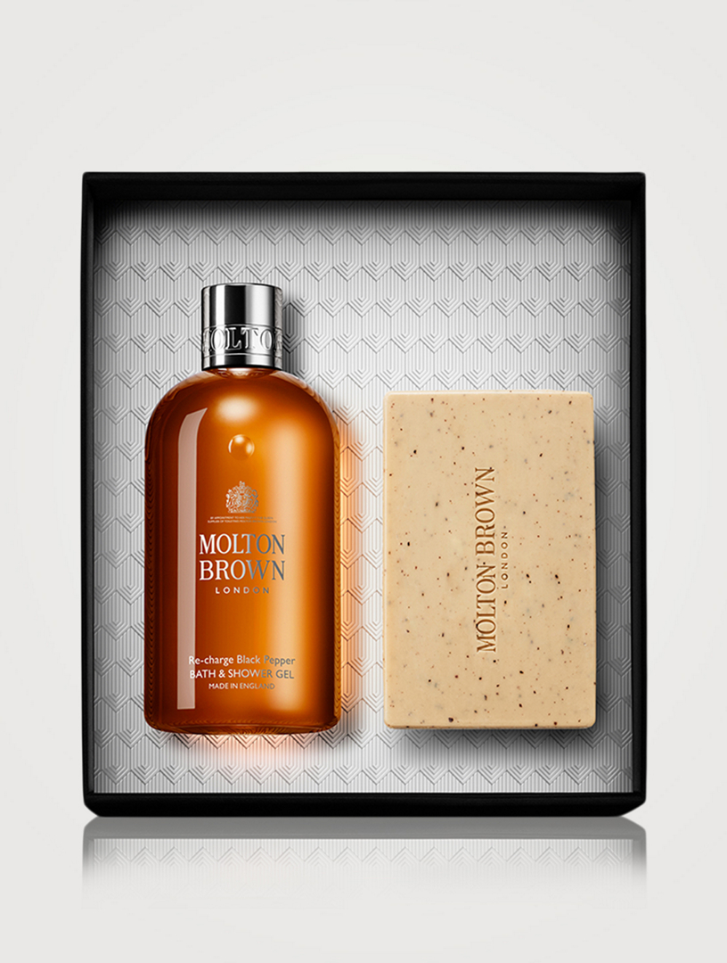 MOLTON BROWN Re-charge Black Pepper Body Wash & Scrub Gift Set | Holt ...