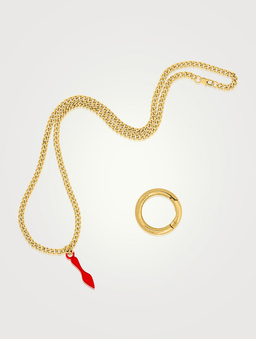 christian louboutin lipstick necklace