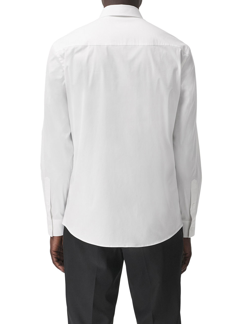 Monogram Motif Technical Cotton Shirt in Navy - Men