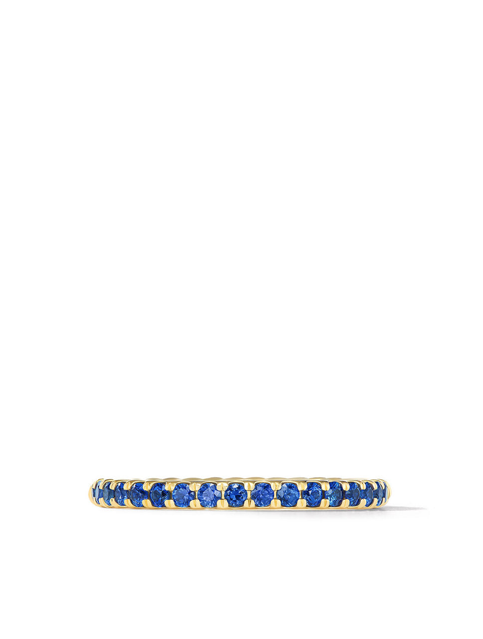 Cable Collectibles® Stack Ring In 18k Yellow Gold With Pavé Blue Sapphires