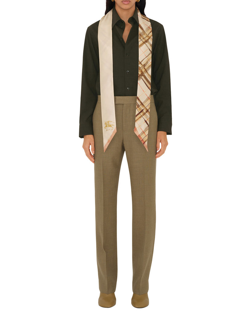 【Burberry】 Skinny Reversible Check Silk Scarf BURBERRY Skinny Reversible Check Silk Scarf | Holt Renfrew