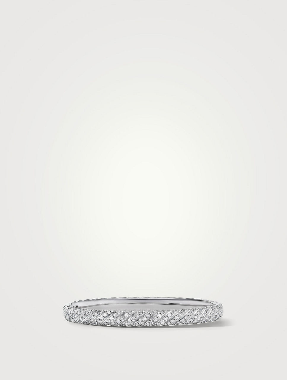 DAVID YURMAN Sculpted Cable Bangle Bracelet In 18k White Gold With
