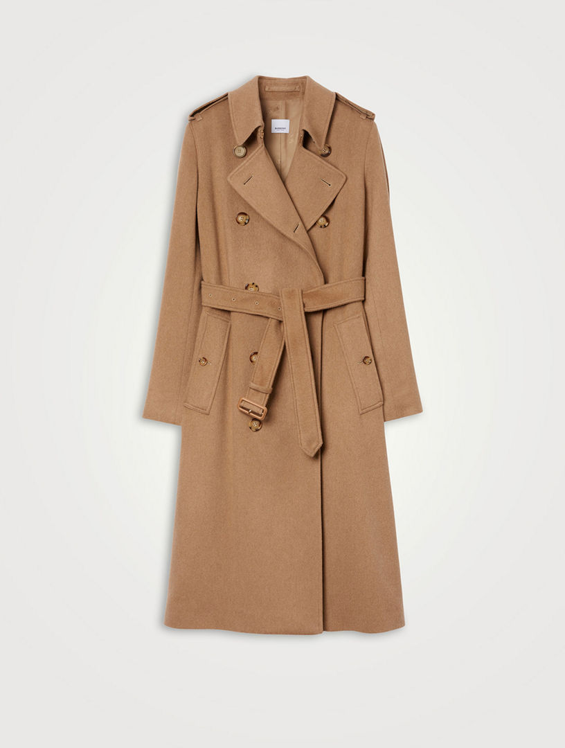 BURBERRY Cashmere Blend Kensington Trench Coat | Holt Renfrew