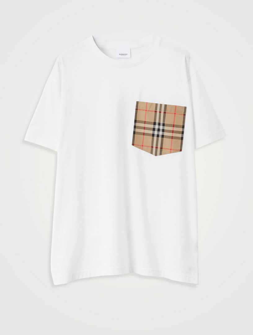 BURBERRY Check Pocket Cotton T-shirt | Holt Renfrew