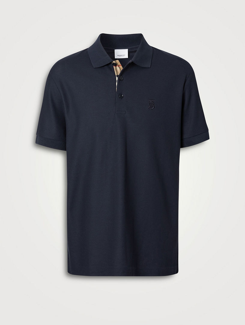 Monogram Motif Cotton Piqué Polo Shirt