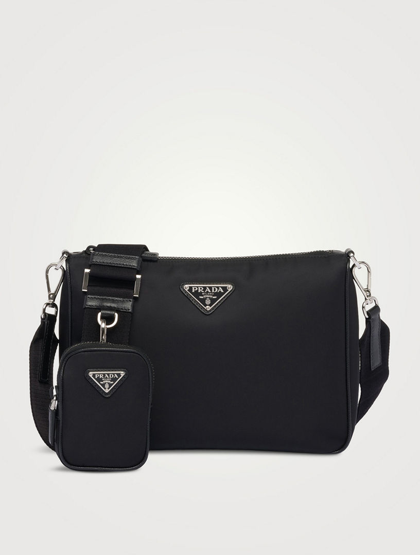 PRADA Re-nylon And Saffiano Leather Shoulder Bag | Holt Renfrew
