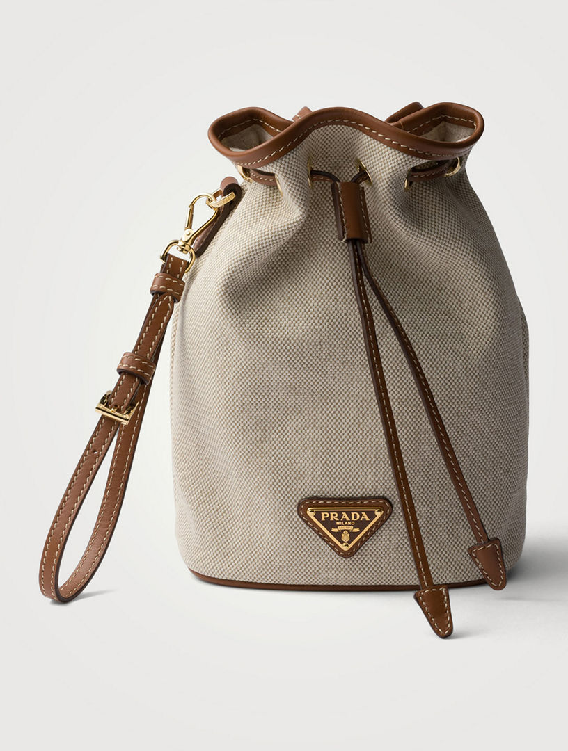 PRADA Canvas And Leather Pouch | Holt Renfrew