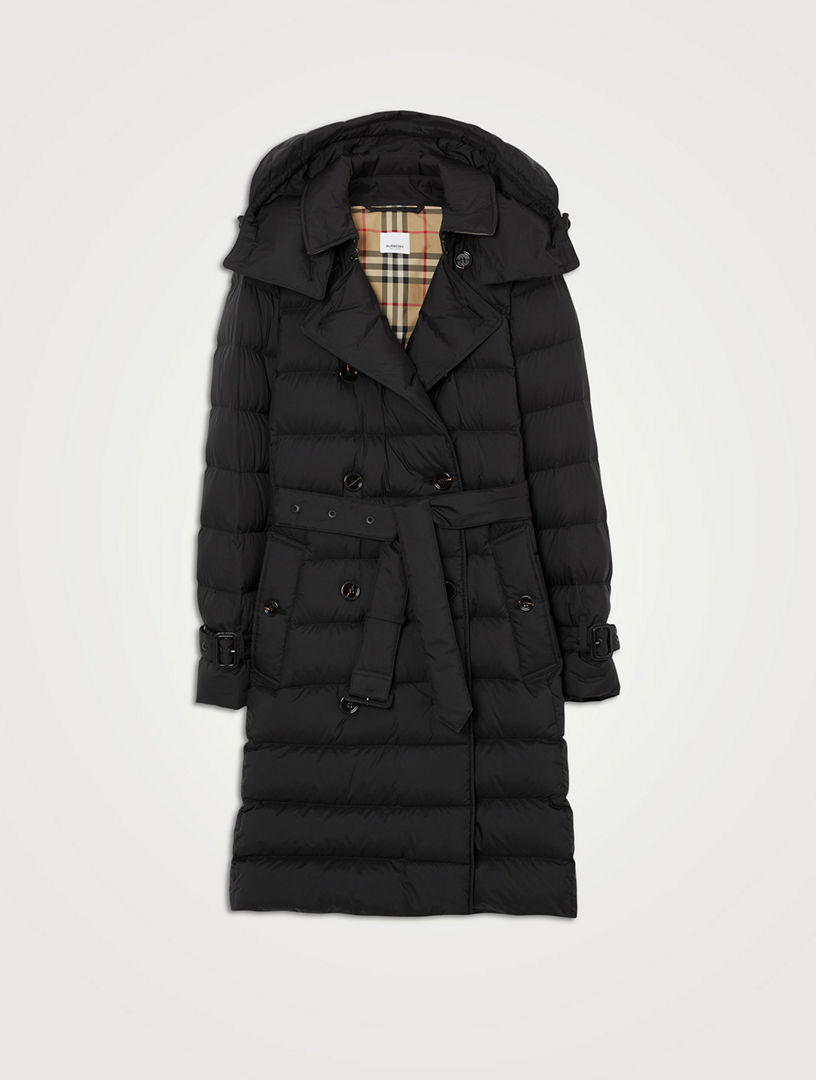 Burberry belted 2025 puffer coat