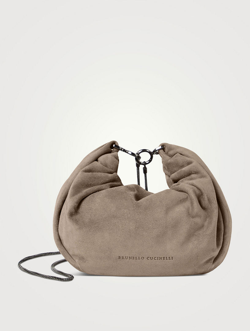 ショルダーバッグ・ポシェット BRUNELLO CUCINELLI Brioche hobo bag in suede BRUNELLO CUCINELLI Suede Brioche Hobo Bag | Holt Renfrew