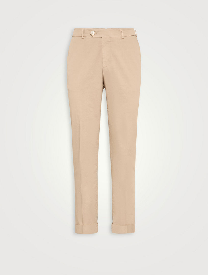 Linen Twill Drawstring Pants Sand - Calibre Menswear