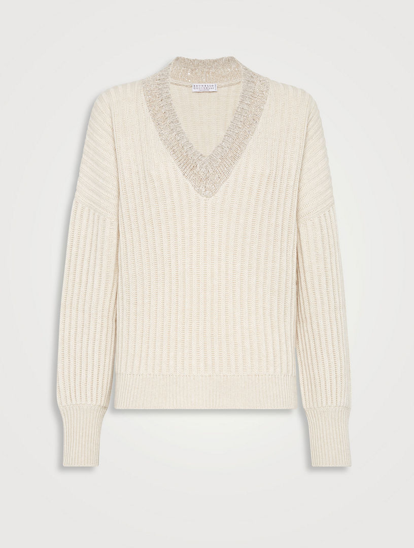 Brunello cucinelli outlet sequin sweater