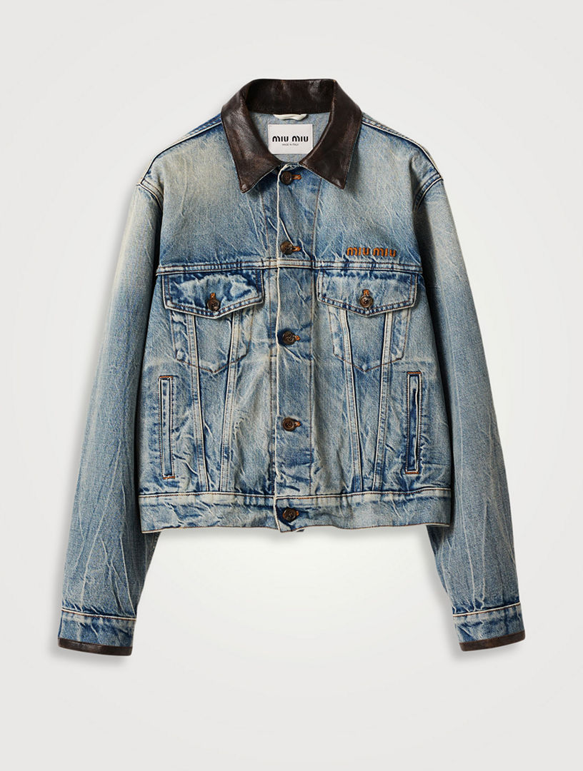 MIU MIU Denim Blouson Jacket | Holt Renfrew