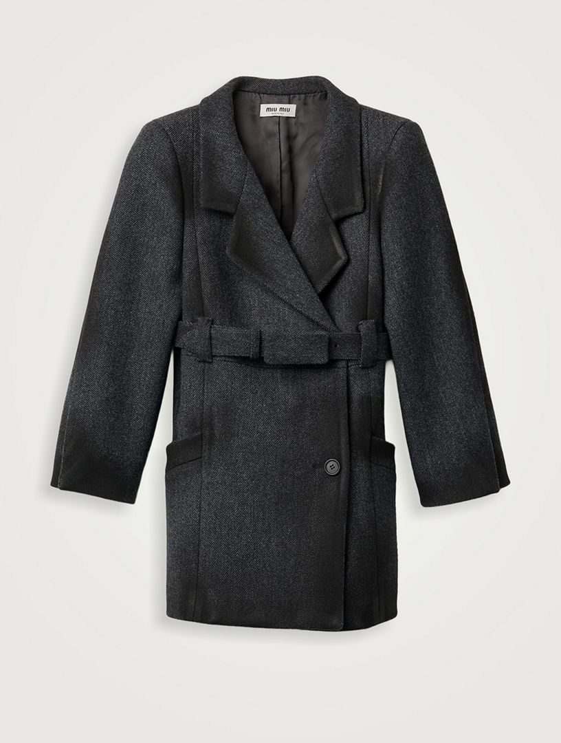 MIU MIU Double-breasted Double Wool Jacket | Holt Renfrew