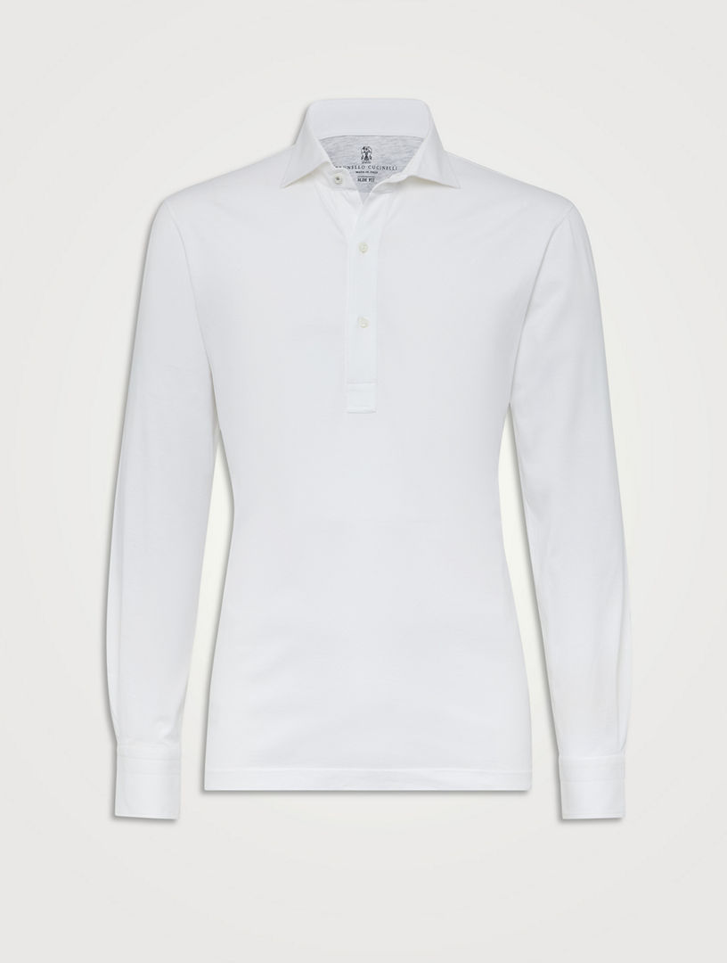 Brunello cucinelli long sleeve polo store