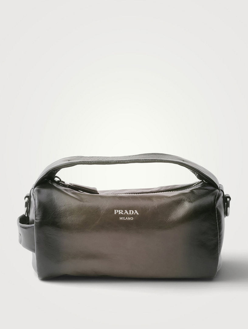 PRADA Antiqued Leather Shoulder Bag | Holt Renfrew