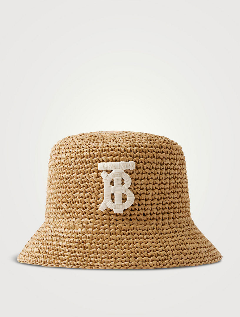 Exaggerated Check Cotton Bucket Hat in Archive Beige | Burberry® Official