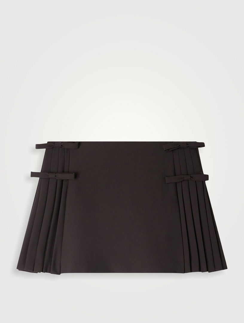 Mini Pleated Wool Skirt