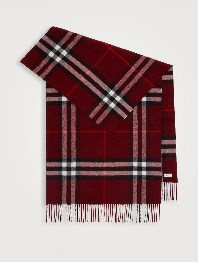 Écharpe large en cachemire Check